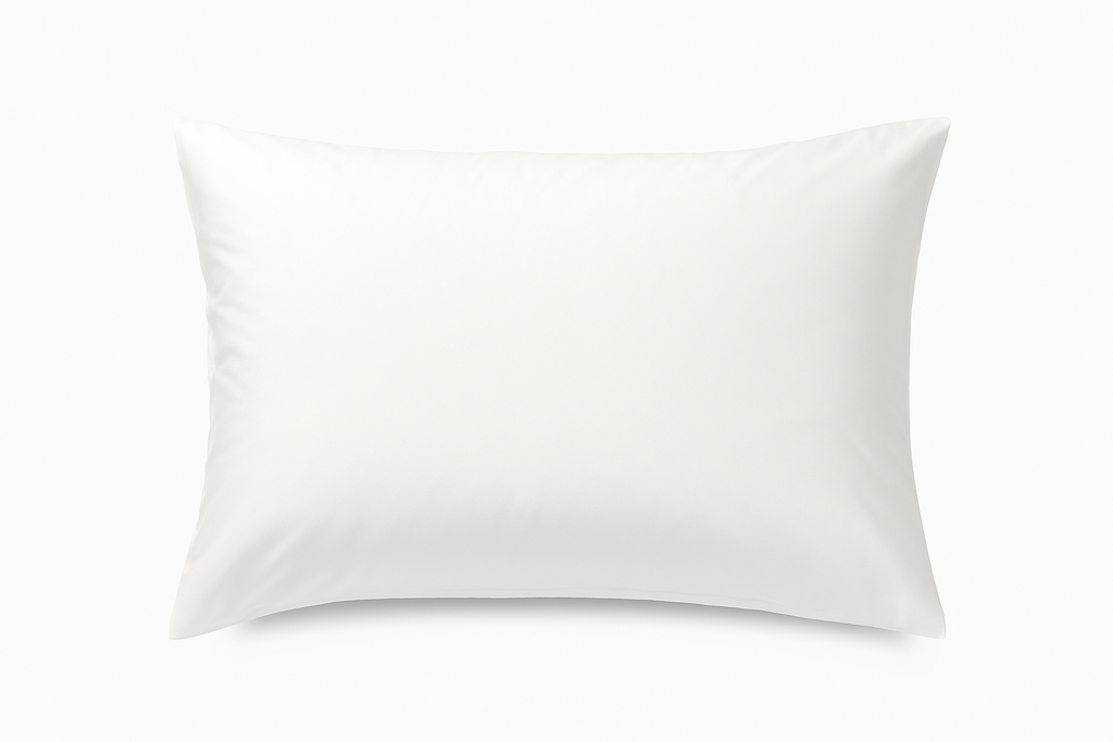 White pillow on a white background